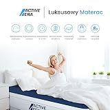 Active Era Dmuchany Materac Jednoosobowy Samopompujący 190×100 cm Pojedynczy z Wbudowaną Poduszką i Pompą Powietrza Wodo