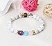 Meibai Healing Crystal Zodiac Bracelet 8mm Natural Beaded Star Sign Bracelets Astrology Birthday Gift for Men Women (Pisces)