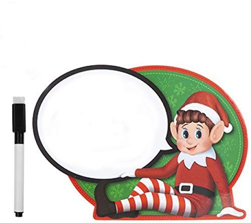 Homestreet Elf Message Board, Wipe Clean Speech Bubble for Naughty Elves Behaving Badly to Send Messages