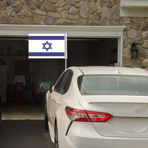 Banderas de Israel 12x18in impermeables con doble costura para ventanilla 4