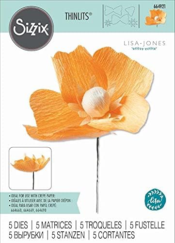 Sizzix Thinlits Flower Making Collection Die Set 5PK, California Poppy, one Size - Image 5