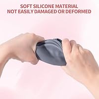 2Pack Silicone Collapsible Dog Bowls, Cute Pet Ear Shape and Cat Graphic Travel Water Bowl Full of Pet Atmosphere 25oz Portable Feeder for Small Large Dog Walking Hiking Camping (Pink and Grey) — image 5