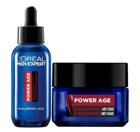 Rutina L'Oréal Men Expert Power Age: sérum ácido hialurónico 30 ml + crema de noche