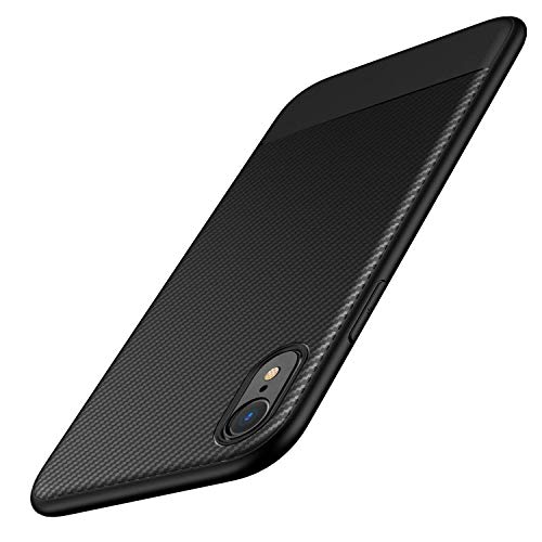 Avana etui na telefon iPhone XR, etui ochronne, elastyczne, smukłe etui, ochrona przed uderzeniami, miękkie etui z silikonu TPU, odporne na zarysowania włókno węglowe.