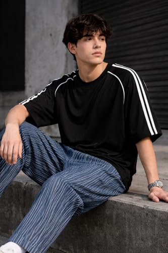 Image of NETCLICK Men's Plain Polycotton Relax Fit Round Neck Half Sleeve T-Shirt, Gym & Travel