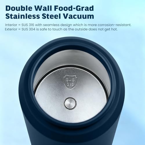 Image of Travel Electric Kettle Portable Mini Kettle, 316 Stainless Steel 16.91Oz /500mL, Small Hot Water Boiler with 4 Temperature,Fast Boiling water with Auto Shut-Off and Boil Dry Protection blue