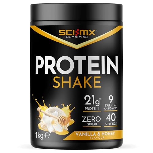 Image of SCI-MX Protein Shake • Vanilla + Honey Flavour • 1kg • 21g Protein per Serving • Vegan Protein Powder Made from Soy Isolate • Zero Sugar • 9 Essential Amino Acids • Plant-Based Formula