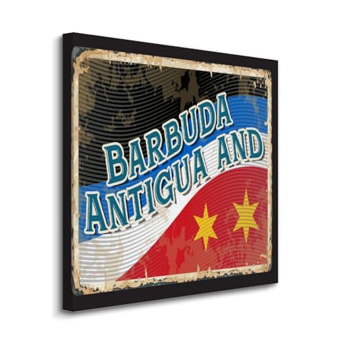 Lienzo artístico de la bandera de Antigua y Barbuda, póster de alta definición de 50.8 cm