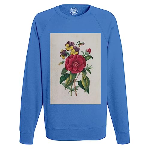 Sweat Camelia pour homme avec illustration botanique vintage en coton