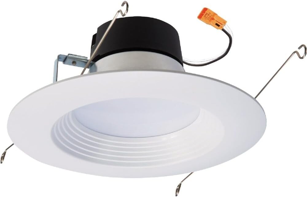 Halo LT 5/6 inch LED recessed Can light Trim, 3000K, dimmable, 600lm 6PK