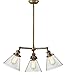 Innovations 207-BK-G64 3 Light Chandelier, Matte Black