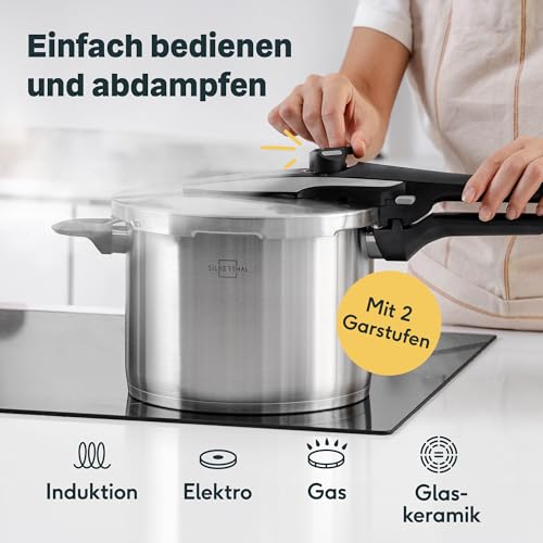 Schnellkochtopf 6 Liter von SILBERTHAL für Induktion