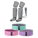 JHT Full Leg Massager & Resistance Bands, Foot Calf Thigh Workout Relaxation, Help Fibromyalgia Pain