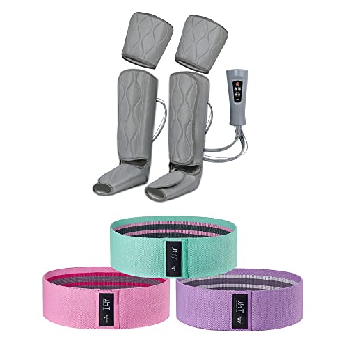 Jht Full Leg Massager & Resistance Bands, Foot Calf Thigh Workout Relaxation, Help Fibromyalgia Pain Burning Relief Relaxing Swelling Muscle Soreness After Day Workout #TOP3