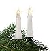 Produktbild hellum Lichterkette Kerzen Weihnachtsbaum, Kerzen Lichterkette außen mit Clip, 24 warm-weiße LED, beleuchtet 1035cm, 59 lm, Abstand 45cm Kabel grün Schaft weiß, Zuleitung 5m, für Außen Trafo 640403