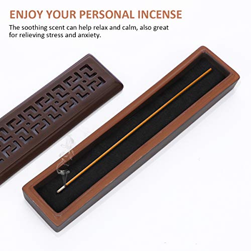 Vosarea Ceramic Incense Burner Coffin Style Hollow Incense Holder For Aromatherapy #TOP6