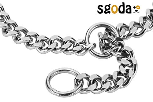 Sgoda Chain Dog Training Choke Collar, Sus304, 24In, 4.0Mm #TOP7