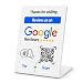 NFC Tap Google Review Stand, White, Compact 4.3"x2.7", 1-STAND | Boost Customer Feedback, Tap & Scan QR, No App, No Subscription, Works on iPhone & Android