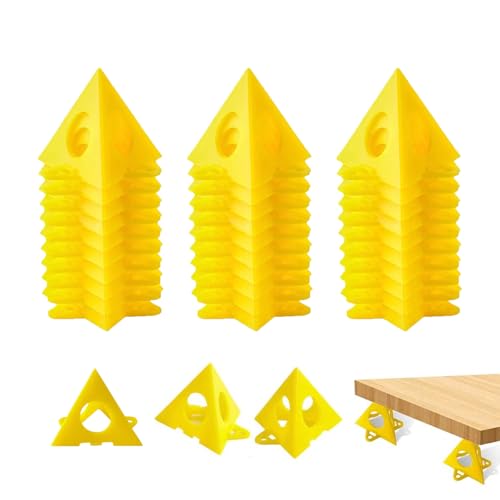 svpfuo 30 Stück Lackierständer Gelb, Pyramidenständer, Malständer Pyramiden, Es Wird zum Farbsprühen von Leinwand, Schranktüren und Anderen Möbeln und Kunsthandwerk Verwendet