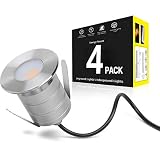 Landscapestation LED Recessed Deck Step Light, 3W Low Voltage DC12V-24V 3000K Warm White Outdoor Sta