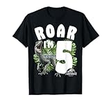 Jurassic World Birthday Raptor Roar I'm 5 T-Shirt