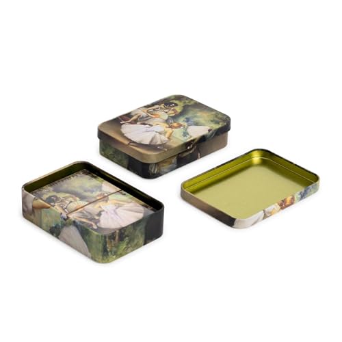 PracticOffice Baraja de Cartas Inglesa con Diseño Exclusivo en el Reverso. Presentada en Estuche de Metal (Bailarinas)