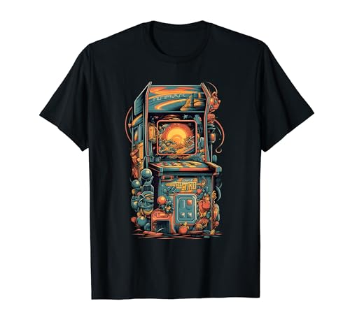 Vintage Retro Arcade Gamer Classic Gaming Arcade Automat Camiseta