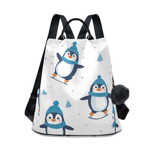 Mochila de mujer de pingüinos para viajar con tranquilidad y un estilo alegre