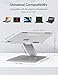 AboveTEK Laptop Stand, Adjustable Portable Computer Riser, Ergonomic Aluminum Notebook Desktop Holder for Desk, Compatible with MacBook Pro, Air, HP, Fits Up to 17 Inch Laptops, Silver