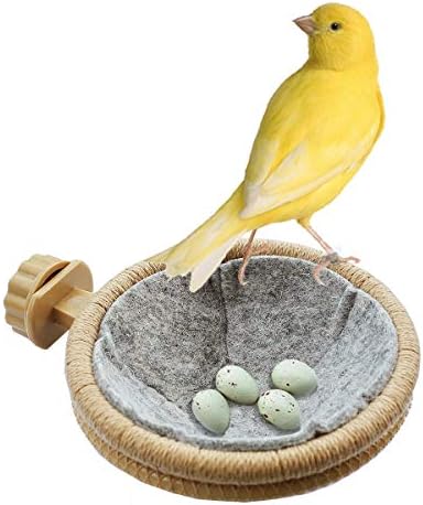 FOIBURELY Bird Nest Canary Finch Parrot Nest with Felt（4.5 inches）