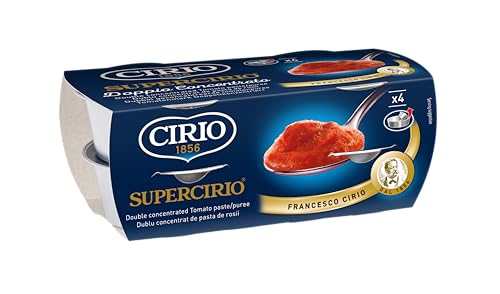 Cirio Tomato Purée Double Concentrated Italian Tomato Paste Pots 70g (Pack of 4)