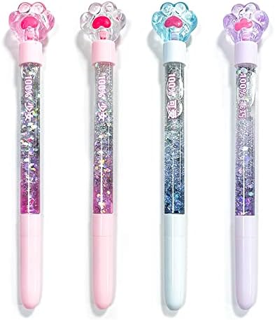 WOSO Black Gel Pens 0.5 mm Cartoon Cute Gel Pen Ink Rollerball Pens Set Novelty Gel Pens for School Office Supplies for Boys Girls Kids Adults (8 cute cats)