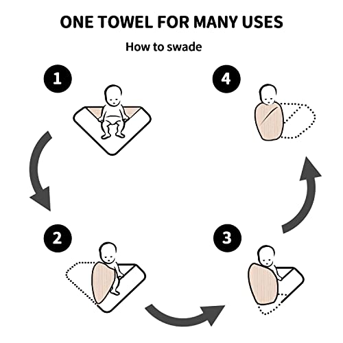 Baby Swaddle Set Newborn - Receiving Headband Blankets And Bow Hat,Newborn Essentials, Soft Nursery Swaddling Blankets，Stretchy Baby Blankets For Girls And Boys Unisex(Light Brown) #TOP4