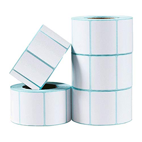 IULONEE Thermal Till Rolls Customize Size Epos POS Machine Receipt Rolls Thermal Pringting Paper Sticker (5 Rolls 25x15mm)