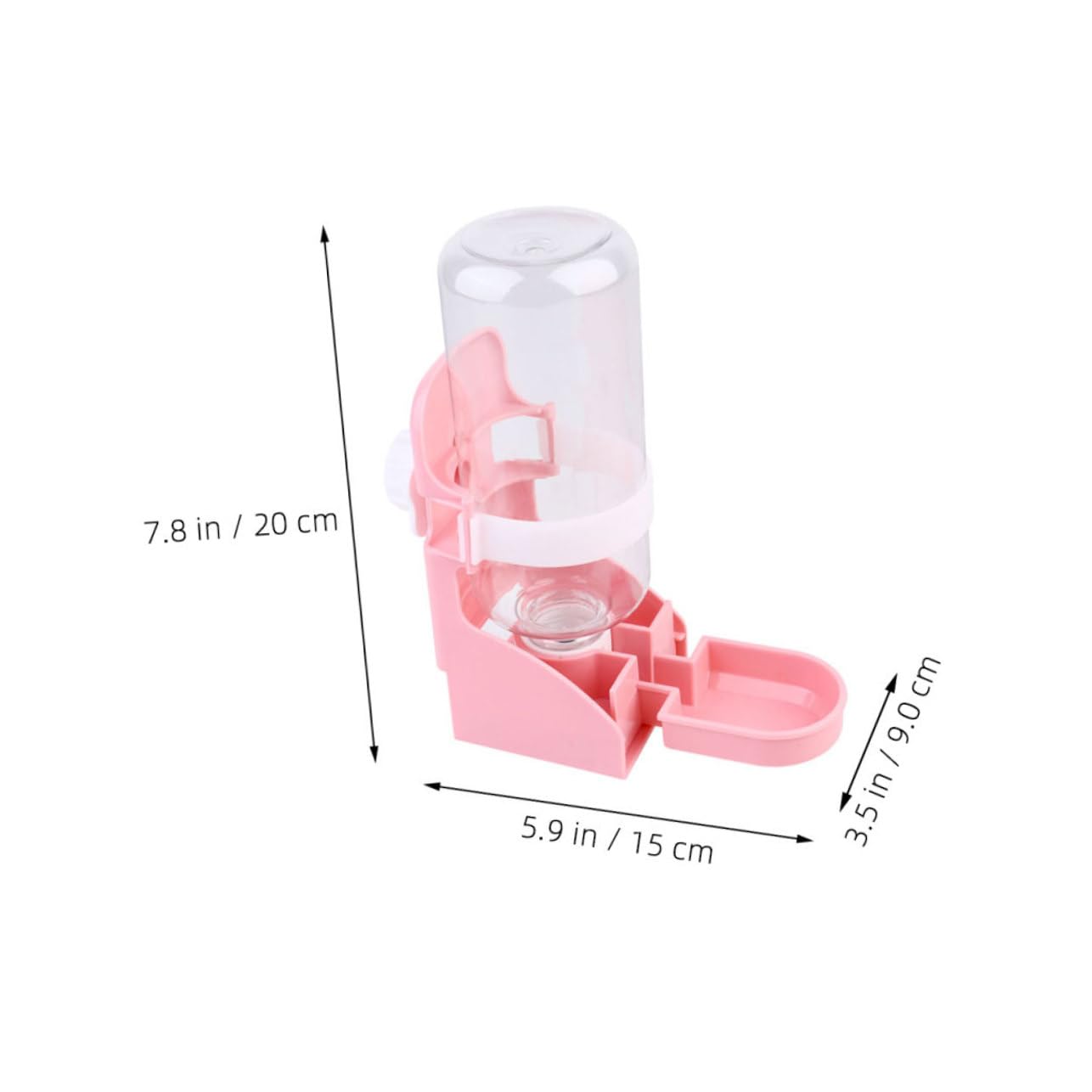 Garneck Screw-Mounted Pet Water Dispenser 500ml Automatic Water Feeder for Dogs Cats Leakproof