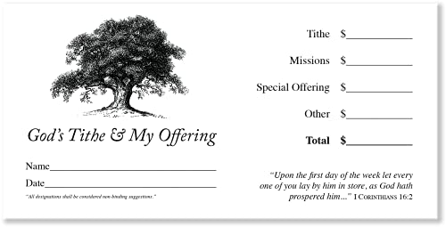 500 Church Offering | Tithe Donation Envelopes.