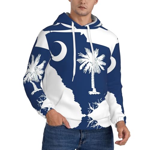 Sweat à capuche homme Caroline du Sud pull chaud décontracté taille S au 4X