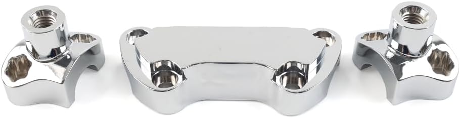 Cngoat41 Powersports Handlebars 1.7" Handlebar Risers Top Clamp For Harley-DAVIDSON Dyna/For Street bob/For Softail/For Sportster and Other Models, Chrome
