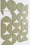 VIVELDA Large Bulletin Board Kit 48x36- Minimalist Wall Art to Replace Your Old Cork Boards for Walls for Office Decor - 24-Pack Semi-Circle Felt Wall Tiles for Home Office Décor (Sage)