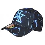 100 % Polyester Hip Hop Honour Casquette Enfant NY Bleue Motif Géométrique Noir Streetwear 7 à 12 Ans Garçon Fille - Taille Unique - Bleu