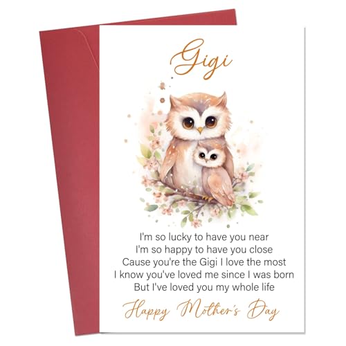 Mothers Day Gifts for Gigi - mothers day card for Gigi, Unique Grandma Birthday Gifts, Perfect Gigis Gifts for Women from Grandkids