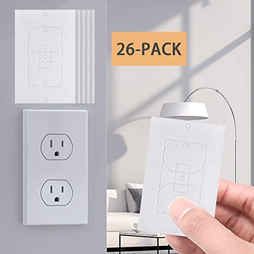 Birllaid Wall Outlet Insulation Gasket Wall Plate Foam Gasket Pads, 26-Pack #TOP3