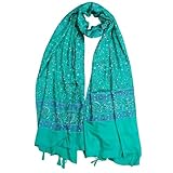 DL FASHION Womens Cotton Printed Chunni Dupatta Lightweight Soft Ethnic Stole Traditional Daily & Festive Outfit Accessory (Skyblue)