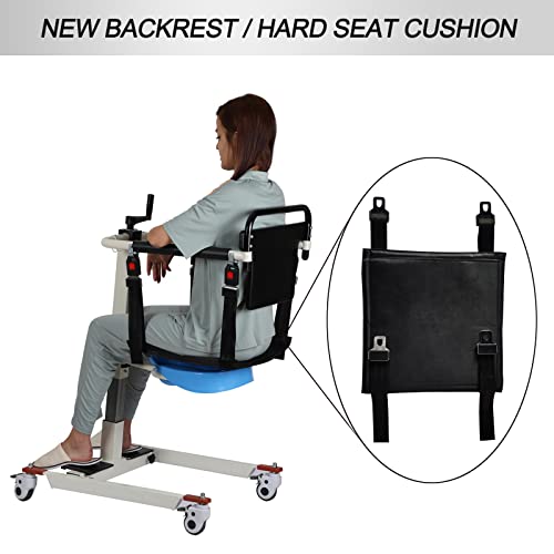 Patient Lift For Home, Transfer Chair Patient Lift Aid With 2 Cushion, Wheelchair Lift For Car, Portable Steel Transport Wheelchair, Bedside Commode Shower Chair, 275Lbs (With Bedpan) #TOP3