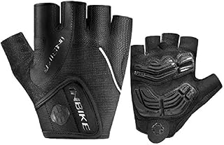 INBIKE Bike Bicycle Gloves 5mm Gel Pad Half Finger Cycling Gloves Black XX-Large