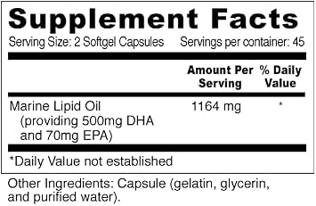 Wellness Resources Daily DHA - Highest Potency & Purity DHA Fish Oil in TG Form (90 Capsules)
