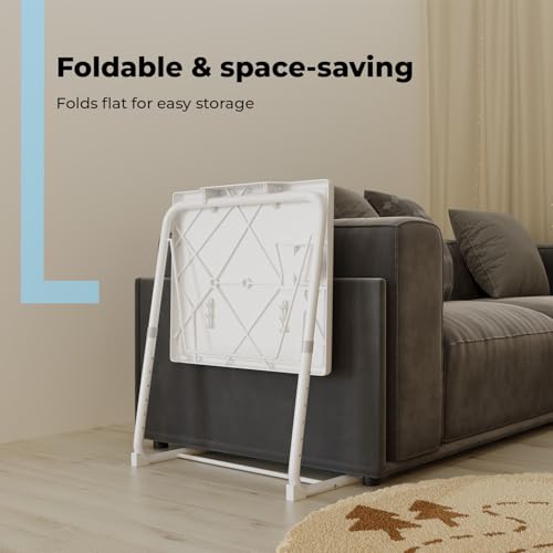 Image of Lifelong Adjustable Laptop Table | Tray Table for Bed & Sofa | Folding Dinner Tray with 6 Height & 3 Tilt Angle Settings | Portable Laptop Table | Snack & Meal Desk for Comfortable Use