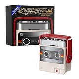 Retro Mini Electric Shavers for Men, Portable Electric Razor for Men, IPX7 Waterproof Wet Dry Travel Shaver, Record Play Design with Twist to Start Mini Razor, Starlight Gray