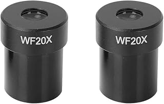 XuuSHA Acessórios de microscópio digital portátil, 2 peças, WF20X, microscópio, lentes biológicas, lentes grande-angular, acessórios de microscópio com 23,2 mm de diâmetro de instalação