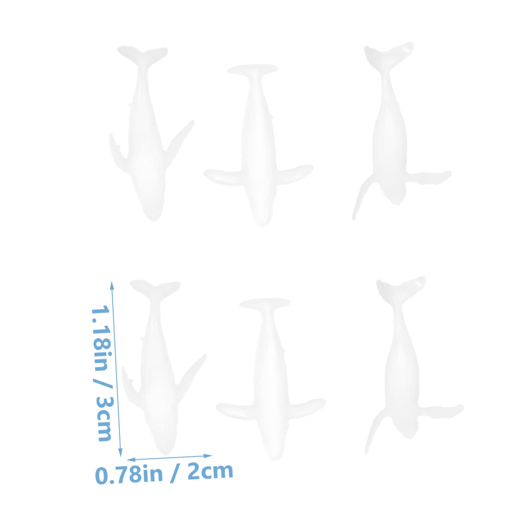 Angoily DIY Craft Material 6pcs Models Epoxy Filler for Aquarium Decoration Whale Themed